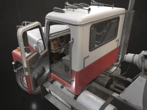 Классический автобетоносмеситель &mdash; низкополигональная 3D Модель