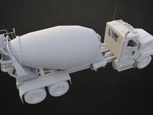 Классический автобетоносмеситель &mdash; низкополигональная 3D Модель