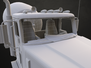 Classic Mixer Truck - Low Poly Model 3D