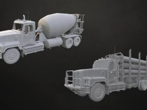 Classic Truck Collection - Low Poly 3D Model