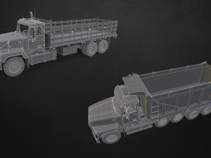 Classic Truck Collection - Low Poly Model 3D
