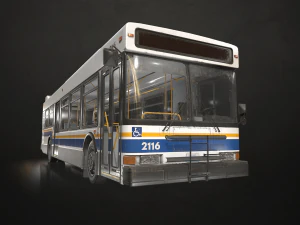 Autobus urbano - Low Poly Modello 3D