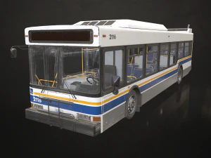 City Bus - Low Poly 3D Model