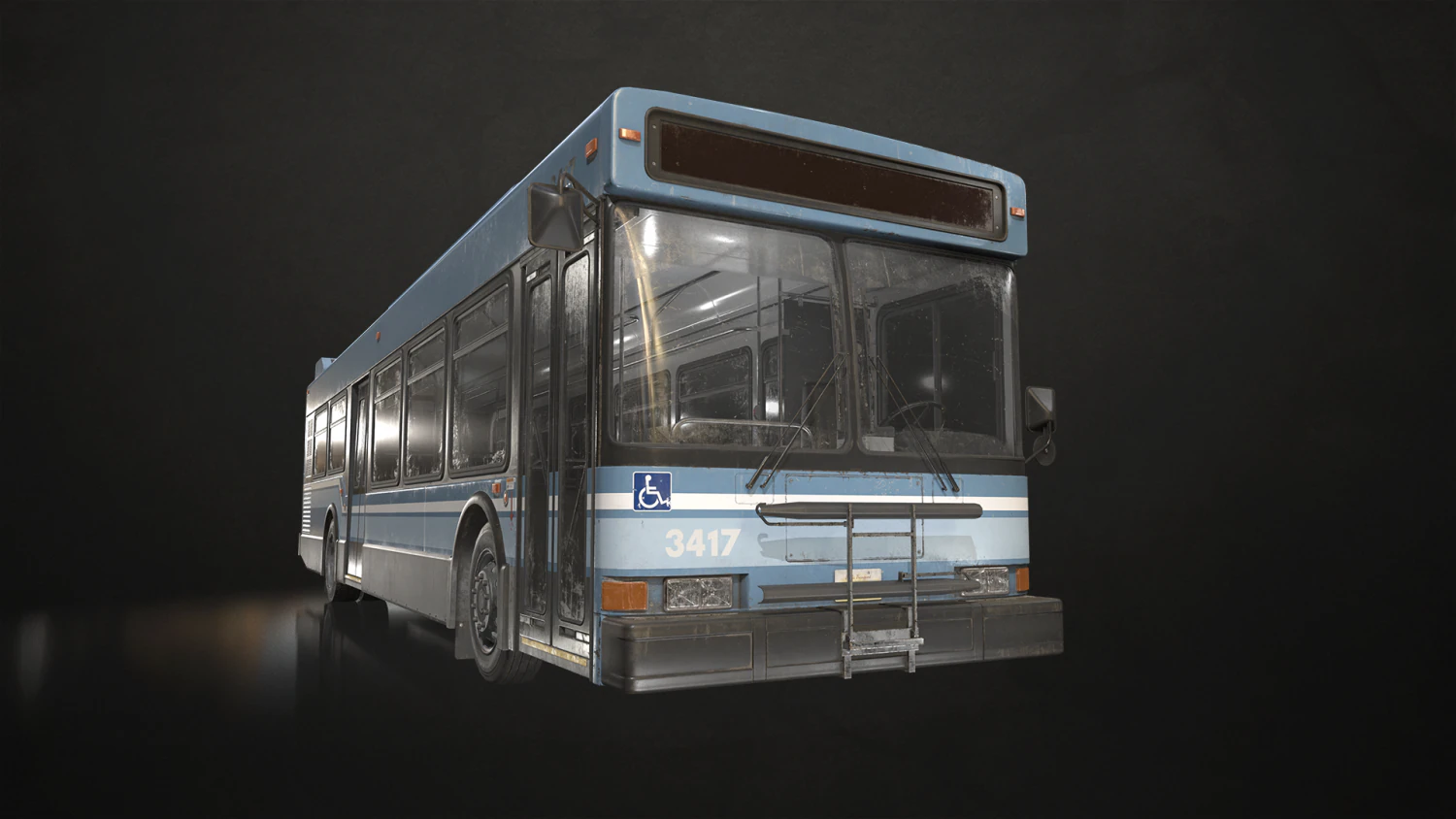 City Bus V2 - Low Poly 3D Model .c4d .max .obj .3ds .fbx .stl .blend 