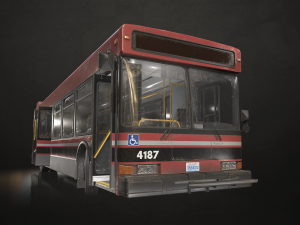 City Bus V4 - Low Poly 3D Model