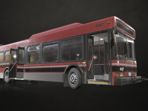 City Bus V4 - Low Poly 3D Model