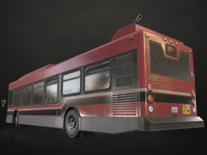 City Bus V4 - Low Poly 3D Model