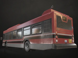 City Bus V4 - Low Poly 3D Model