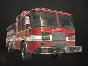 Fire Truck - Low Poly 3D Model