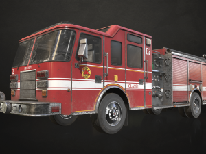 Fire Truck - Low Poly 3D Модель