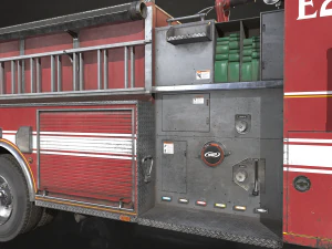 Fire Truck - Low Poly 3D Model