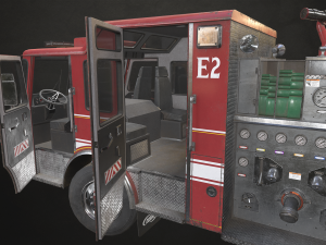 Fire Truck - Low Poly 3D Модель