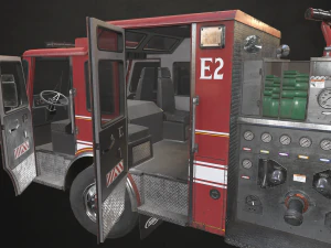 Fire Truck - Low Poly 3D Model