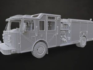 Fire Truck - Low Poly 3D Model