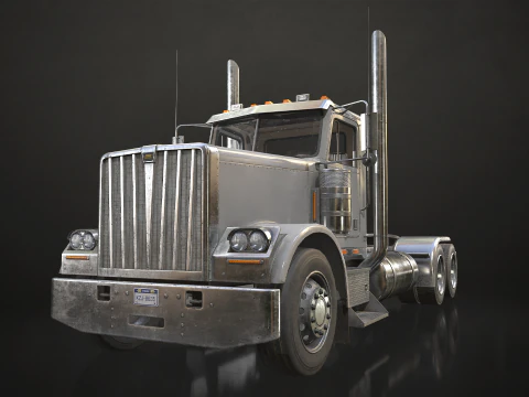 Дневная кабина полуприцепа — низкополигональная 3D Модель