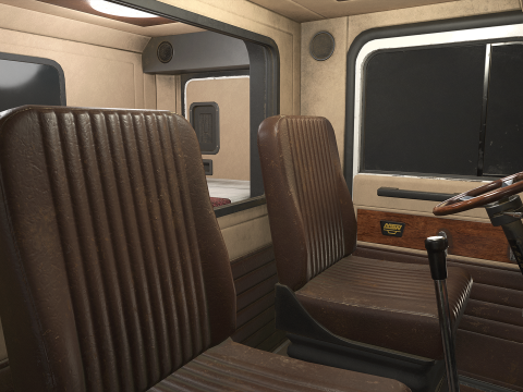 Flat Top Semi Truck Tank Trailer - Low Poly 3Dモデル