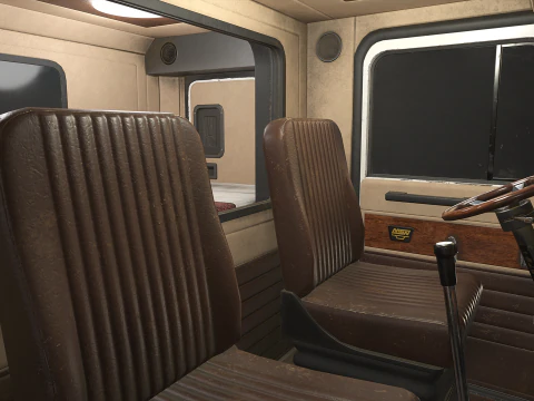 Reboque tanque semi-caminh&atilde;o de topo plano - Low Poly Modelo 3D