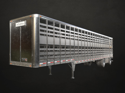 Livestock Trailer - Low Poly 3D Модель