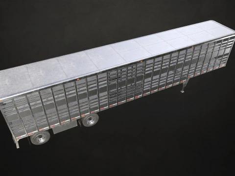 Livestock Trailer - Low Poly 3D Model