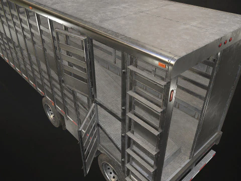 Livestock Trailer - Low Poly 3D Model