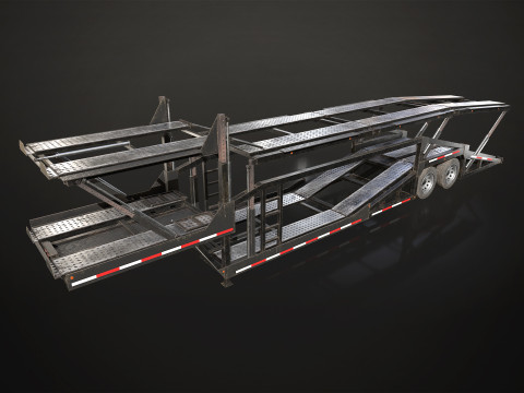 Car Carrier Trailer - Low Poly 3D Модель