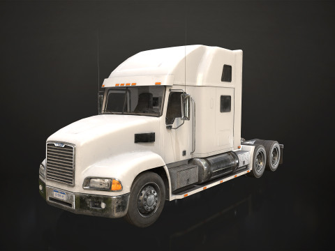 Semi Truck Car Carrier Trailer - Low Poly 3Dモデル