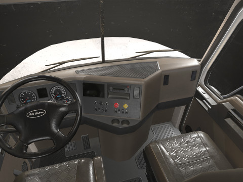 Semi Truck Car Carrier Trailer - Low Poly 3Dモデル