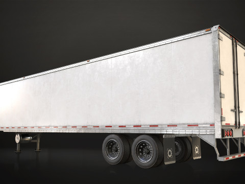 Refrigerated Trailer - Low Poly 3D-Modell