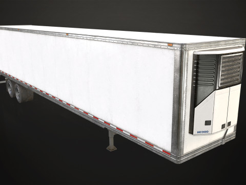 Refrigerated Trailer - Low Poly 3D-Modell