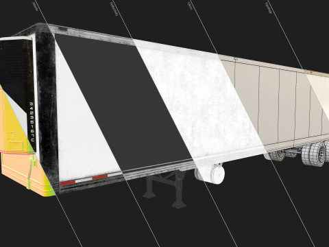 Refrigerated Trailer - Low Poly 3D Model