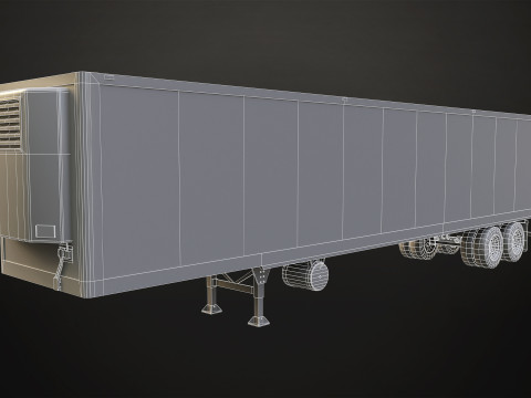 Refrigerated Trailer - Low Poly 3D-Modell