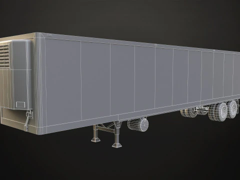 Refrigerated Trailer - Low Poly 3D Model