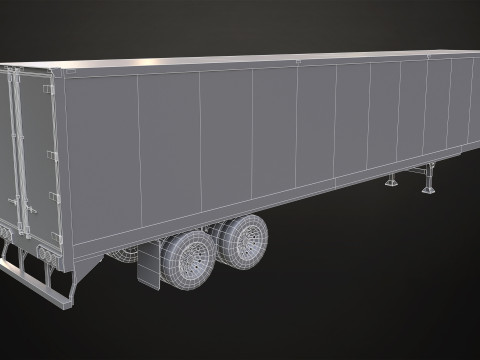 Refrigerated Trailer - Low Poly 3D-Modell