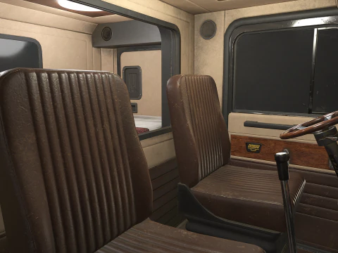 Flat Top Semi Truck Refrigerated Trailer - Low Poly 3D Model