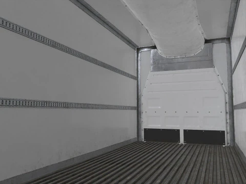 Flat Top Semi Truck Refrigerated Trailer - Low Poly 3D Model