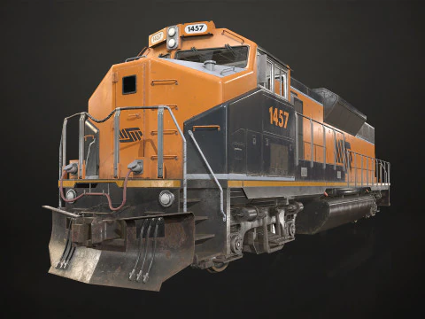 内燃机车-低聚 3D 模型