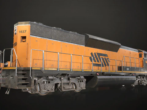 Diesel Locomotive - Low Poly 3D Model