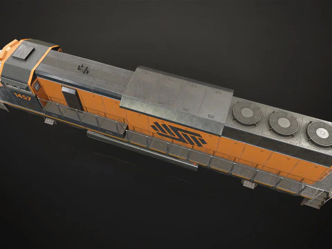 Diesel Locomotive - Low Poly 3D Model