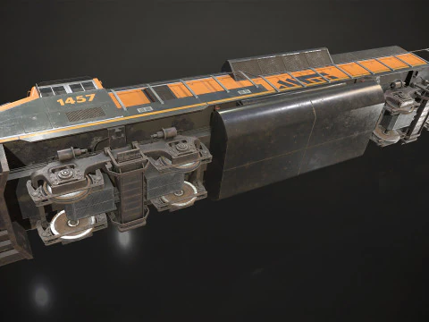 Diesel Locomotive - Low Poly 3D Model