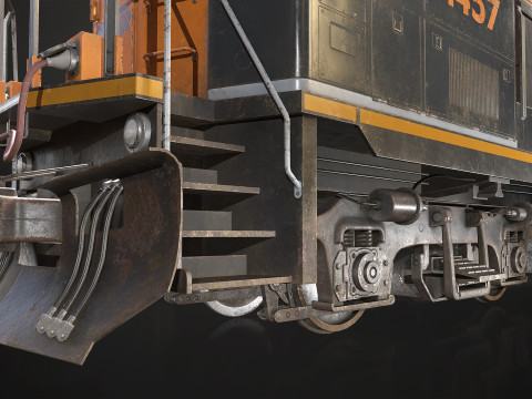 Diesel Locomotive - Low Poly 3D मॉडल