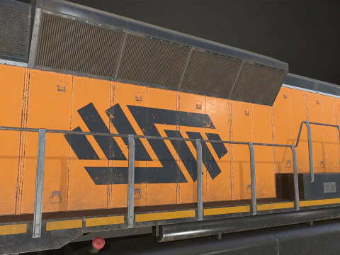 Diesel Locomotive - Low Poly 3D Model