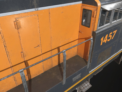 Diesel Locomotive - Low Poly 3D मॉडल