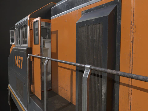 Diesel Locomotive - Low Poly 3D Model