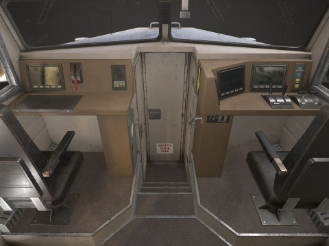 Diesel Locomotive - Low Poly 3D मॉडल