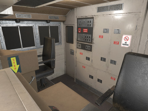 Diesel Locomotive - Low Poly 3D मॉडल