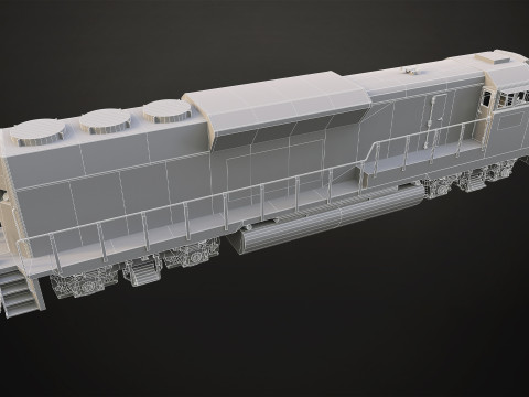 Diesel Locomotive - Low Poly 3D मॉडल