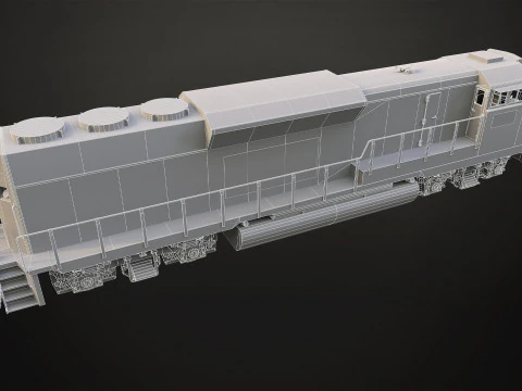 Diesel Locomotive - Low Poly 3D Model