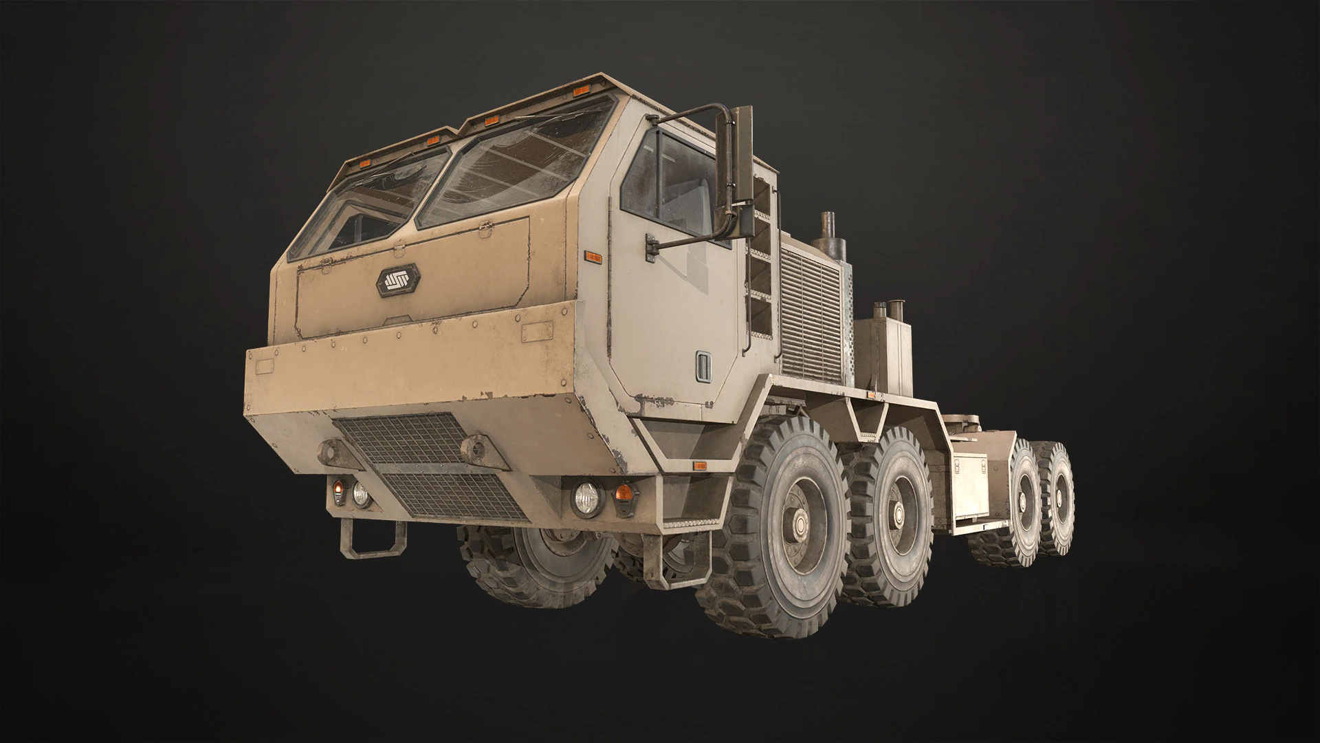 Heavy Military Truck V1 - Tractor 3D Model .c4d .max .obj .3ds .fbx .stl .blend 