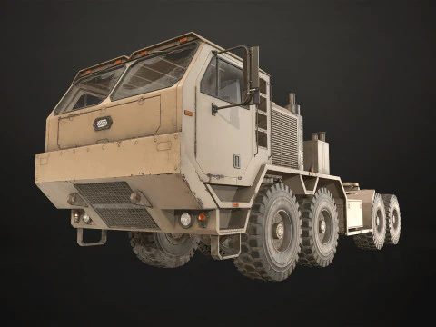 Тяжелый военный грузовик V1 - Трактор 3D Модель