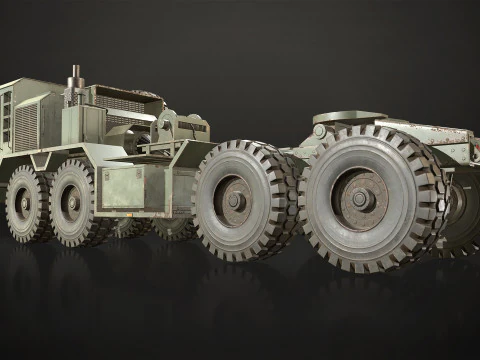 Heavy Military Truck V1 - Tractor 3D Model